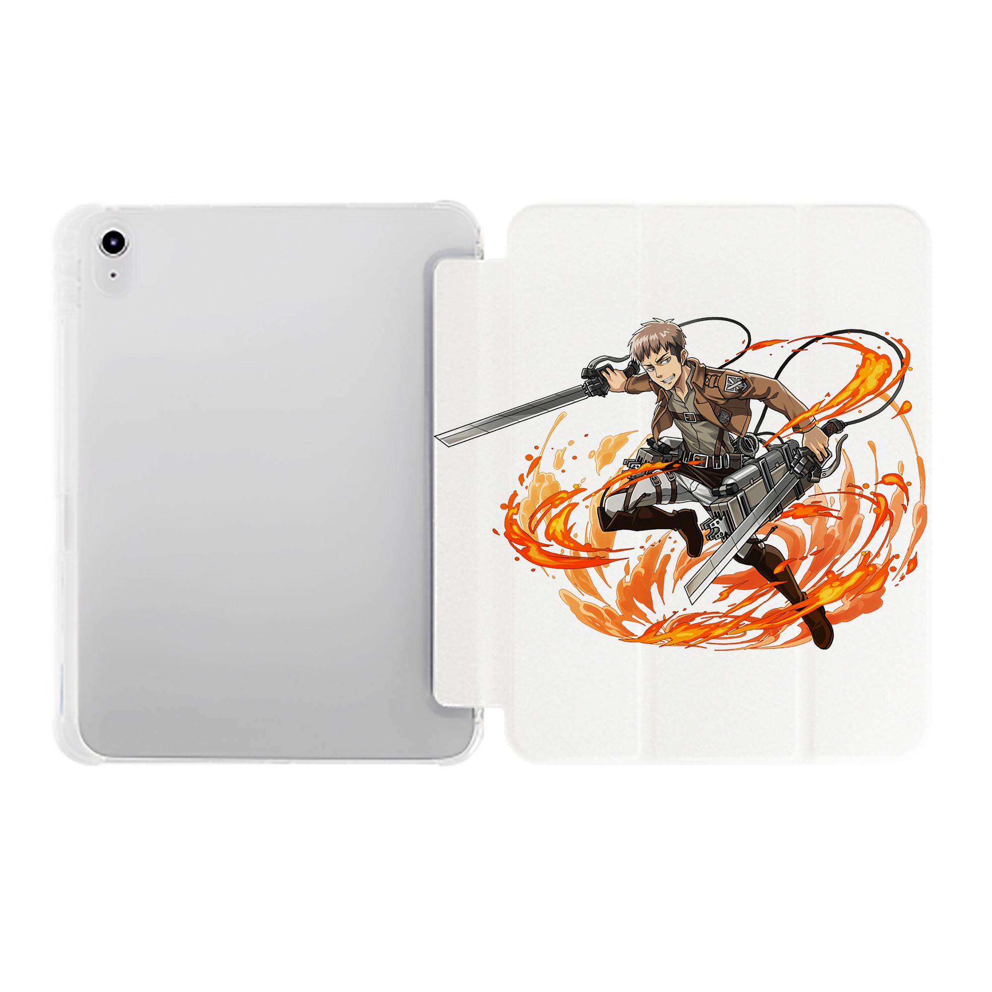 （画像用） 進撃の巨人 ジャン・キルシュタイン Attack on Titan Jean Kirstein IPad ケース ペン収納付き 三つ折りスタンド PUレザー×シリコン 対応機種9.5/10.5/10.9インチ